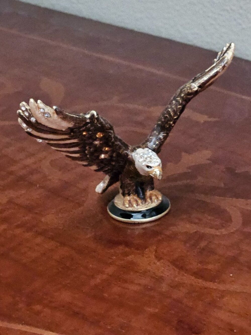 RARE VINTAGE JAY STRONGWATER EAGLE LINCOLN WASHINGTON DESK FIGURINE OBJET